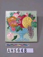 藏品(綠底三多畫瓷磚)的圖片